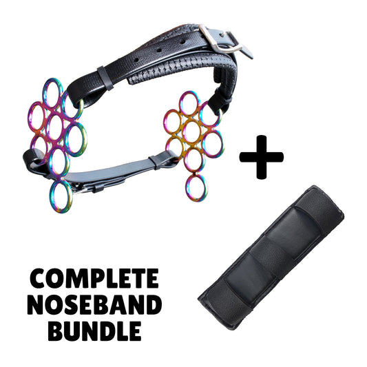 Upgraded Flower hackamore (complete noseband) bundle