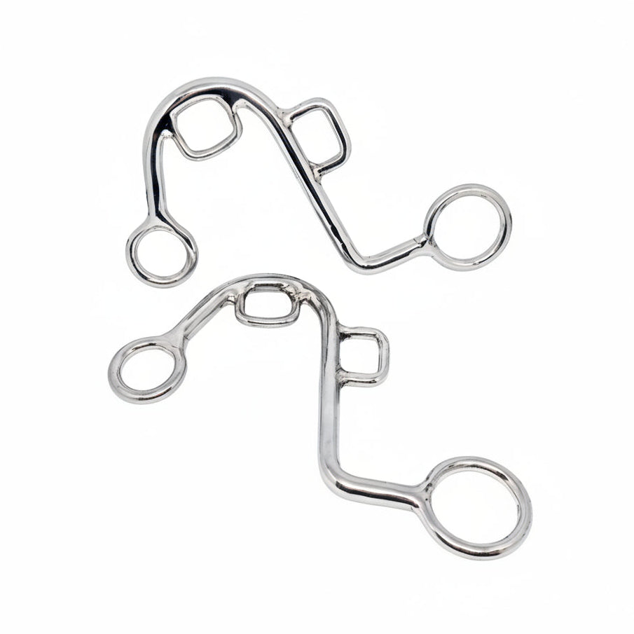 Little S hackamore shank cheekpieces pair in silver