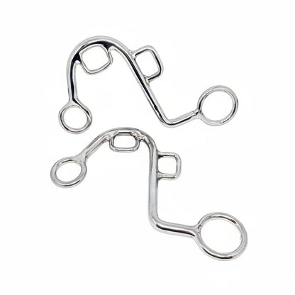 Little S hackamore shank cheekpieces pair in silver