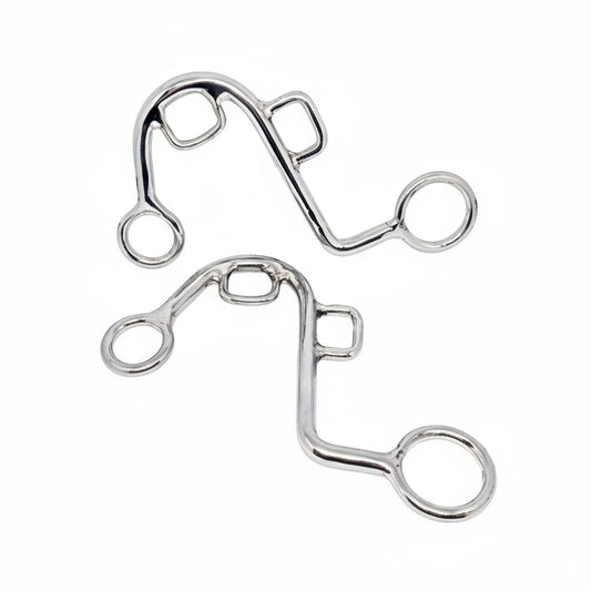 Little S hackamore shank cheekpieces pair in silver